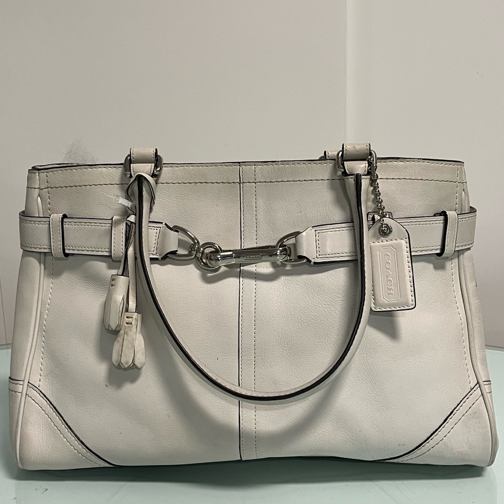 Coach White Shoulder Bag